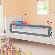 Toddler Safety Bed Rail in Grey 180x42 cm | Durable Polyester & Metal Tubing with See-Through Mesh | Fits Mattresses 10-20 cm Thickness | Ideal for Ages 18 Months to 5 Years