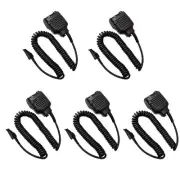 5 Pack KMC-25 Handheld Speaker Microphone Shoulder Lapel Mic Compatible with ...