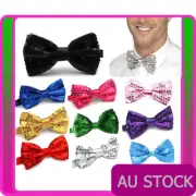 Mens Glitter Sequin Bowtie Bow Ties Tie 1920s 20s Razzle Gangster Mafia Mob Jazz