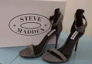 Steve Madden Mischa Rhinestone Crystal Pointy Toe Stiletto, Size 8.5 NWB