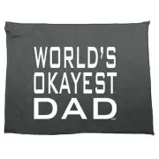 Worlds Okayest Dad - Funny Novelty Sports Microfiber Towel Gift Gifts