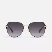 Quay Australia Main Character Sunglasses Black Gold Smoke