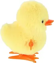 BESPORTBLE Wind-up Duckling Toy Plush Jumping Duck for Boys and Girls Vintage Moving Animal Toy Interactive for Toddlers Soft Safe Plaything