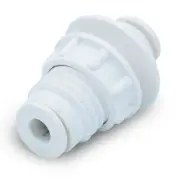 White 1/4" Tube Bulkhead Union - Mur-lok