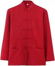[ZooBoo] Traditional Long Sleeve Tang Kung Fu Uniform Men's Shirt