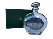 Rare Cognac Etains Du Manoir Lead Crystal Pewter Decanter Heavy Crystal Bottle