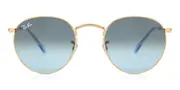 Ray-Ban RB3447 Round Metal Asian Fit 001/3M Men's Sunglasses Gold Size 47