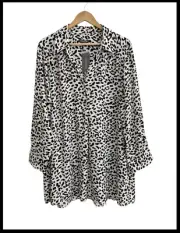 NWT AUTOGRAPH Women's Animal Print Hi-Lo Tunic Blouse Plus Size 20