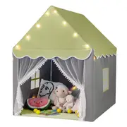 Costway Skin-Friendly Playhouse Play Tent Large Castle Tent w/Star Light Gift Green