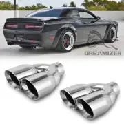 2.5" Inlet 3.5" Outlet 9.5" Long Dual Exhaust Tip For Dodge Challenger 2008-2023