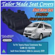 Neoprene Seat Covers for Toyota Hiace Commuter Bus (5-Row) 12 Seats: 2006 - 2019