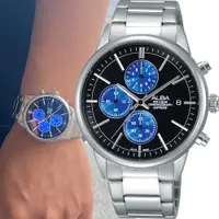 在飛比找PChome24h購物優惠-ALBA 雅柏 街頭酷流行系列時尚三眼計時腕錶 VD57-X