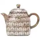 Gold Plated Wanfo Square Teapot, Chinese Retro Tea Set, Household Small Teapot
