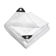 NNEDSZ 6x9m Tarp Camping Tarps Poly Tarpaulin Heavy Duty Cover 135gsm Clear
