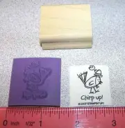 Bird Chirp up Saying from Very Punny New Unmounted Rubber Stamp Free Shipping