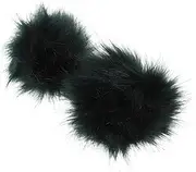 Veemoon 2pcs Furry Pom Poms Faux Fur Ball DIY Pendants for Hats Keychains Accessories Soft Fluffy Imitation Fur Balls for Craft Projects
