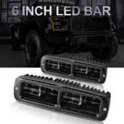 2X 6inch 6D LED Driving Work Light Bar Flood Spot White Offroad ATV SUV Fog Pods