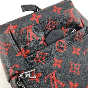 LV 黑底紅色Monogram字紋帆布Mini斜背後背包【九五成新展示品-已經過專業臭氧紫外線清潔】