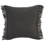 Isola Charcoal Fringed Chenille Cushion [MUSLISOLC23DIS]
