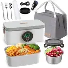 Cordless Electric Lunch Box- Rechargeable Heated Lunchbox for Adults, Self He...