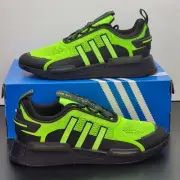 Adidas NMD V3 Boost Men's Size 10 Running Shoes Black Green Athletic Sneakers