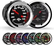 SINCO TECH 2'' 52mm Silver Shell Oil Temperature Gauge with Sensor Car Meter 12v Universal (Oil Temp C)