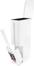 Toilet Brush and Waste Bin Set,Trash Can and Toilet Brush Set,Bathroom Toilet Holder Brush,Trash Bin for Toilet,Integrated Toilet Brush Waste Bin,Slim Toilet Bin Brush Set for Bathroom