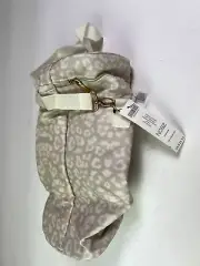 Chico's Snow Leopard Print Wine Bag Adjustable Strap Insulated - Ecru NEW