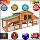 i.Pet Rabbit Hutch Hutches Large Metal Run Wooden 2 Storey Pet Cage Chicken Coop