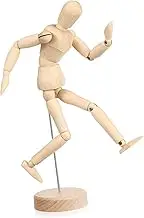 Art Wooden Figure Pose Mannequin Jointed Drawing Figure Model Drawing Model Dummy Paint Artist Wood Figure Stands Blank Action Figure Wooden Action Figure Wooden Dolls