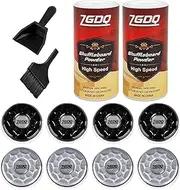 ZGDQ 2 Pack Shuffleboard Wax Powder Set with Shuffleboard Pucks and Mini Dustpan and Mini Brush