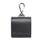 Ben Sherman Men's Leather Earbud Case Holder Protection For Apple Air Pods Black