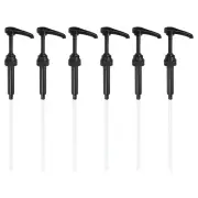 6 Pack Coffee Syrup Pump Fits 750ml Bottles Coffee Milk Tea Dispenser Black