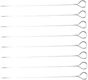 8Pcs Stainless Steel BBQ Skewers Professional Grilling Tools for Chicken Meat Seafood and Vegetables for Camping Bonfires and Outdoor Bbqs