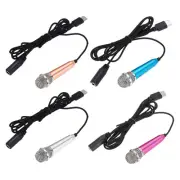 4Pcs Mini Microphone, Mic Tiny Microphone Type C Gold/Silver/Hot Pink/Blue