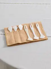 [Gohar World] Gohar World - Set Of Six Mother-of-pearl Seafood Picks - Off-white - One size One size Off-white