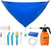 [Qkbuza] Split Air Conditioner Cleanings Kit | 1 Set Mini Split Ac Cleanings Kit,Air Conditioning System Tools, Wall Mounted Dust Washing Protector for Household