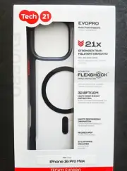 FOR APPLE IPHONE 16 PRO MAX TECH21 EVOPRO/MAGSAFE-CASE NEW/W-TEMPERED GLASS