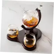 Whiskey Globe Decanter Set with 2 Glasses in Gift Box - Whiskey decanter Atlas