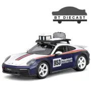 BBURAGO PORSCHE 911 DAKER #953 1/24 DIECAST MODEL CAR BLUE 28029