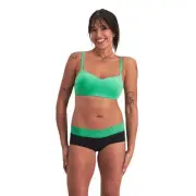 6 x Bonds Womens Match Its Boyleg Black/ Green Underwear