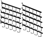 Lot of 10 Black J Hooks Slatwall Peg Hooks Slat Wall Retail Display Waterfall