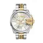 Mens Wristwatch DIESEL MEGA CHIEF DZ4672 Chrono Steel Golden XL 54mm