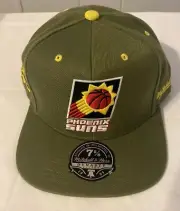 Phoenix Suns Mitchell & Ness Fitted Hat Size 7 5/8 Green/Yellow