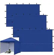 Camping Tent Walls - 90 Percent UV Protection Canopy Side Wall 3X Set - Windproof Zipper Closure Awning Fabric for Outdoor