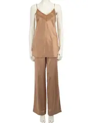 Beige Tank Top & Trousers Set