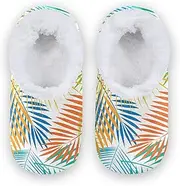 [Caihoyu] Slipper for Kids Girls Boys Fuzzy Fleece Non-Slip Lightweight House Slipper Socks Home Indoor