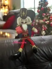 Nutcracker Plush 21” Shelf Sitter Martha Stewart Christmas Home Decor New