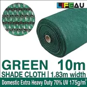 70% UV GREEN Shadecloth 1.83m x 10m Domestic Heavy Duty Shade Cloth 1.83 x 10m