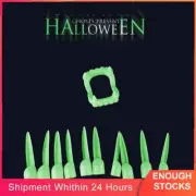 Luminous Vampire Fangs And Finger Cosplay Vampire Fangs Halloween Costumes For K